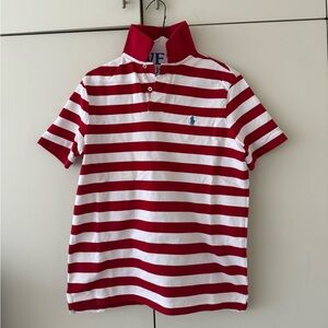 Polo by Ralph Lauren Red and White Striped Shirt